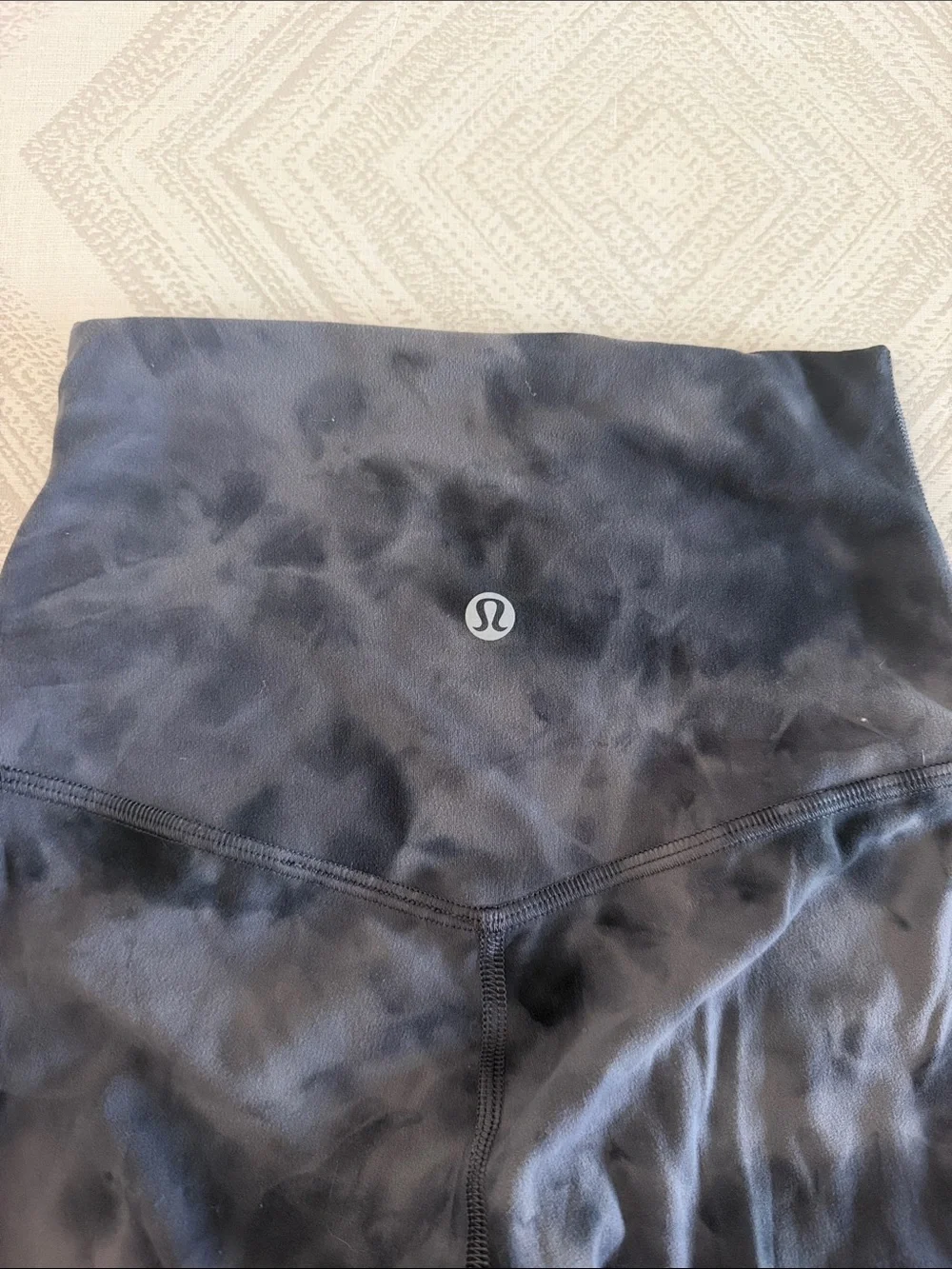 Lululemon Women’s Size 0 Gray Black Tie Dye Splatter High Rise Leggings